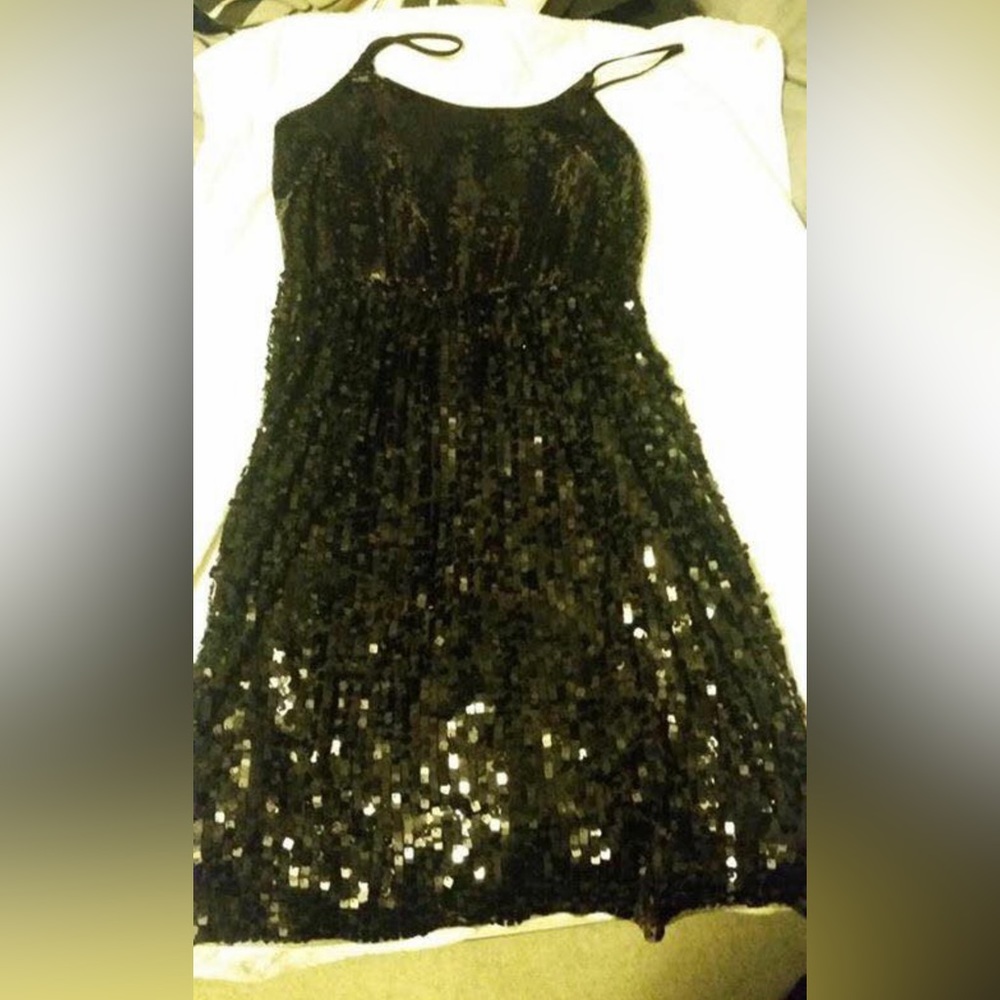Black Sequin Dress